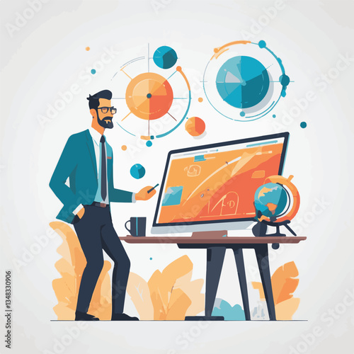 employee appreciation day, investment solution, copy space, confident man, lawyer office, finance management, boss, 40 40s, arms crossed, team, middle age, work, company formal, elder aged, latin hisp