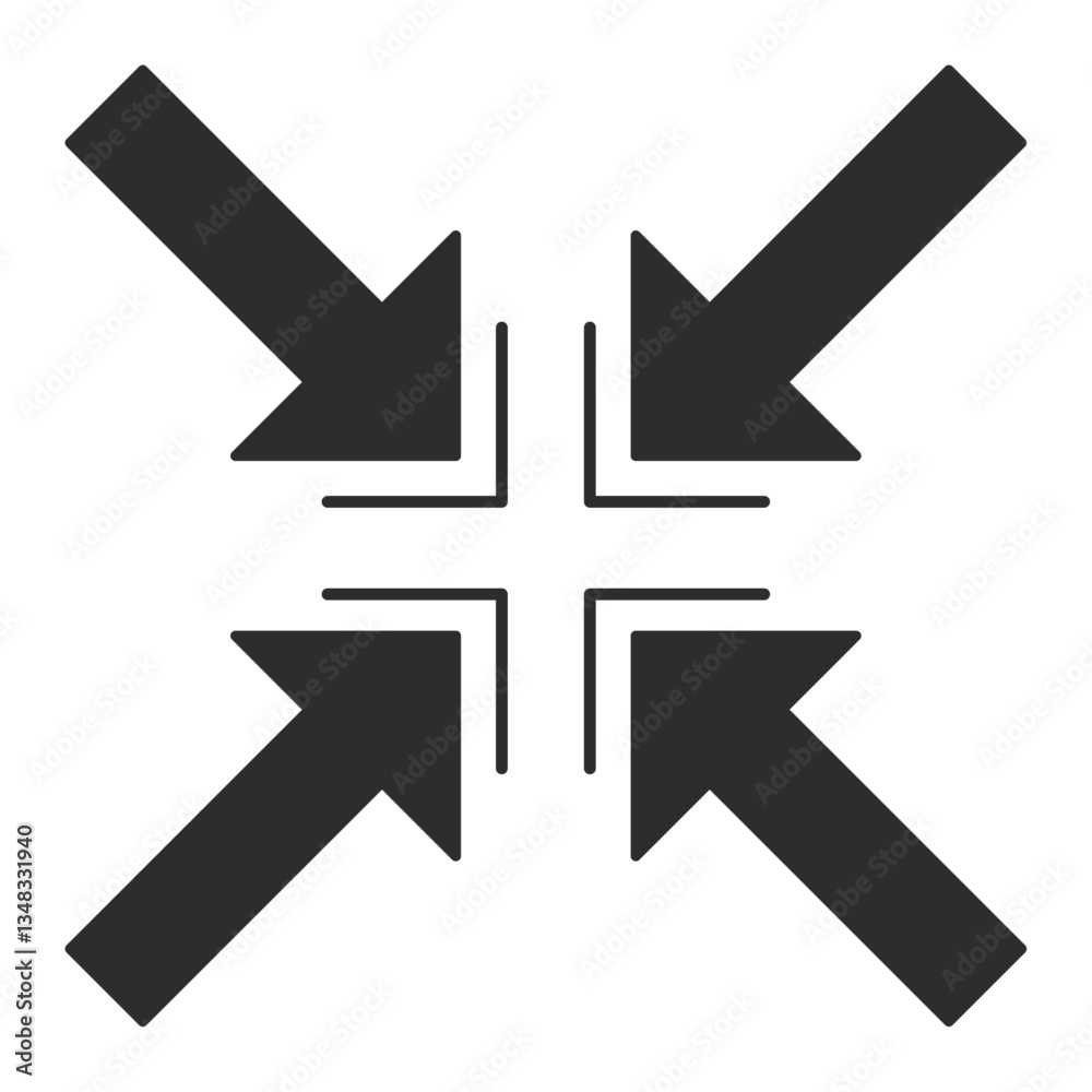 縮小する矢印アイコン 縮小する矢印アイコン