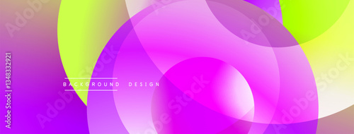 Background design with overlapping circular shapes, featuring smooth gradients and soft lighting effects, creating a dynamic abstract composition