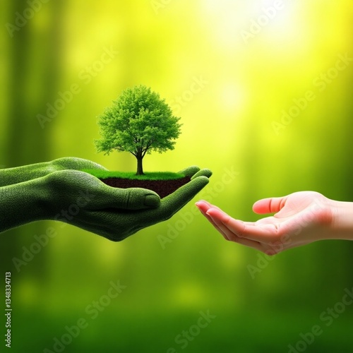 Earth Day and Nature Protection One Tree at a Time Focus on Sustainability and Conservation