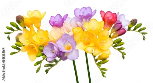 Spring flowers colorful vector set isolated in white background. Collection of daisy and sunflowers with various colors for spring season as graphic elements and decorations. Vector illustration.Ai