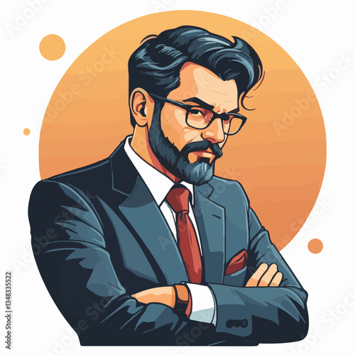 employee appreciation day, investment solution, copy space, confident man, lawyer office, finance management, boss, 40 40s, arms crossed, team, middle age, work, company formal, elder aged, latin hisp