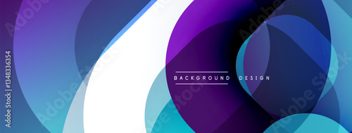 Abstract background with layered translucent gradient shapes