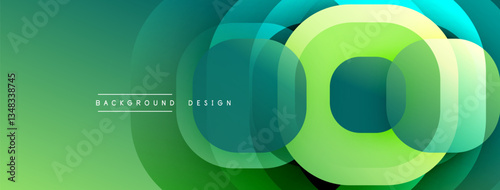 Abstract background with layered translucent gradient shapes