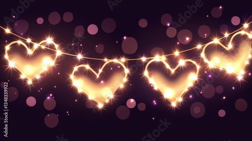 Romantic Heart Shaped String Lights Design for Special Occasions