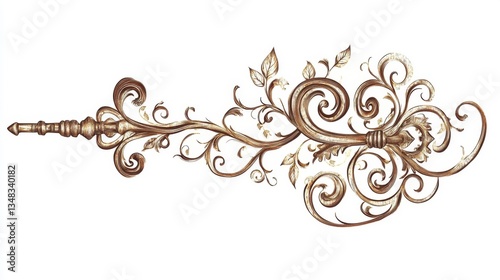 Ornate Decorative Element with Intricate Floral Patterns for Architectural Design