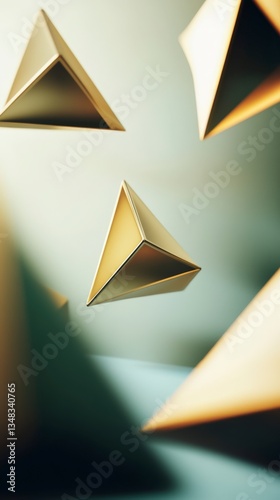 Golden Geometric Pyramids: An Abstract Architectural Design