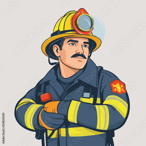 fireman, firefighter, safety, emergency, danger, man, rescue, fire, fighter, uniform, helmet, protection, background, service, red, equipment, hose, occupation, job, burn, person, work, male, hero, pr