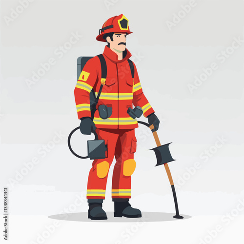 fireman, firefighter, safety, emergency, danger, man, rescue, fire, fighter, uniform, helmet, protection, background, service, red, equipment, hose, occupation, job, burn, person, work, male, hero, pr