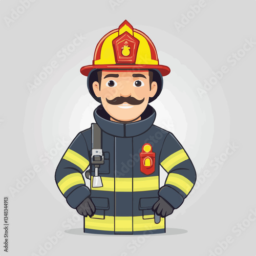 fireman, firefighter, safety, emergency, danger, man, rescue, fire, fighter, uniform, helmet, protection, background, service, red, equipment, hose, occupation, job, burn, person, work, male, hero, pr