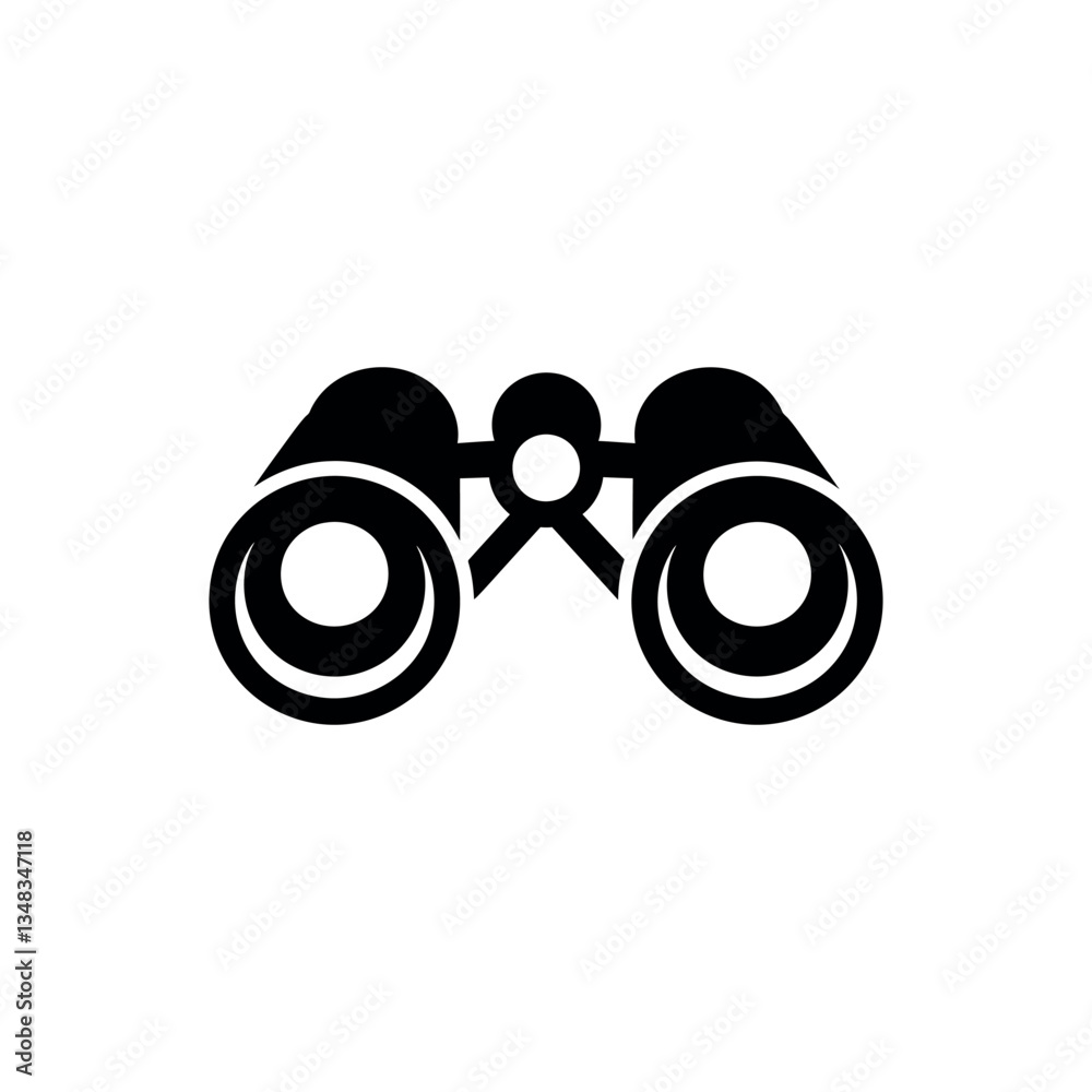 Binoculars icon. Simple black Binoculars icon on white background Binoculars icon. Simple black Binoculars icon on white background