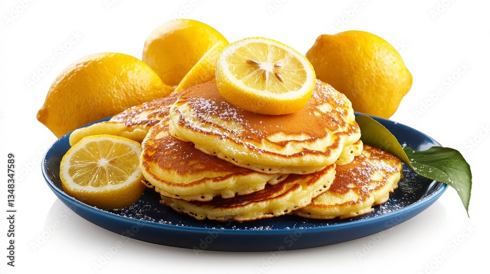 Delicious Lemon Pancakes Breakfast Food Photo   High Resolution Image