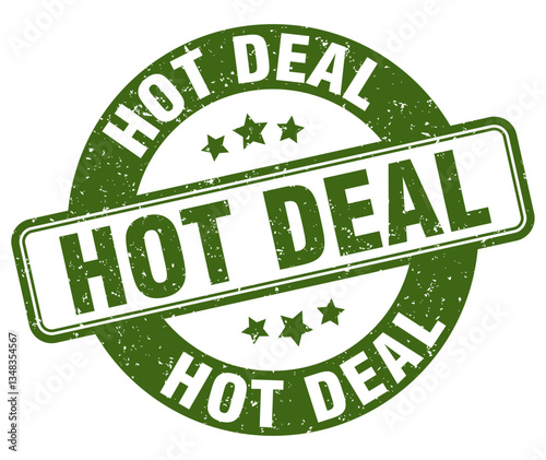 hot deal stamp. hot deal label. round grunge sign