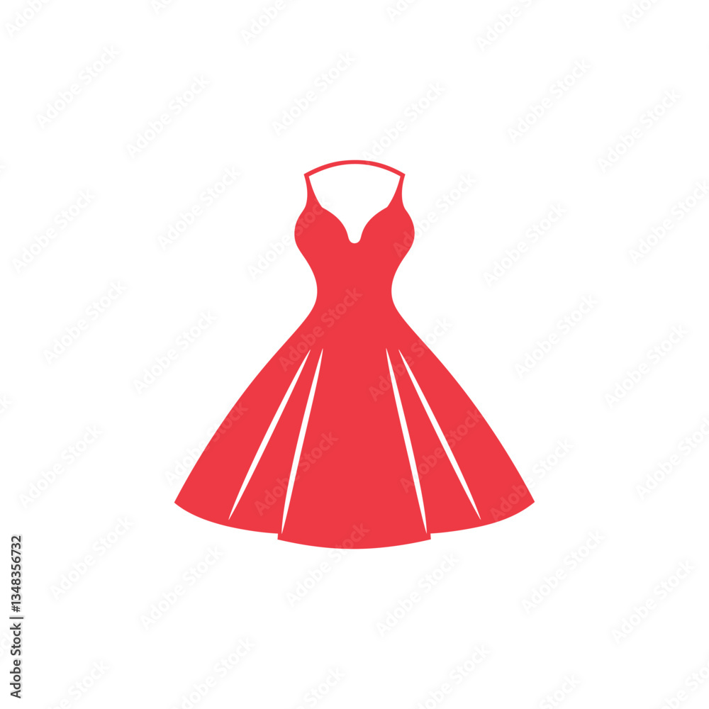 Obraz premium Dress icon on white background. Flat icon isolated on white background