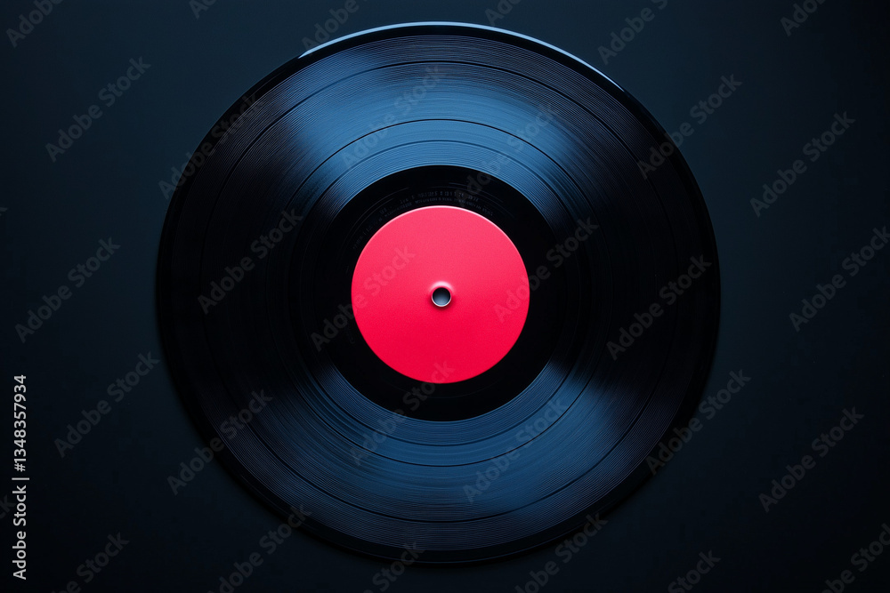 Fototapeta premium Vintage vinyl record isolated on a solid black background