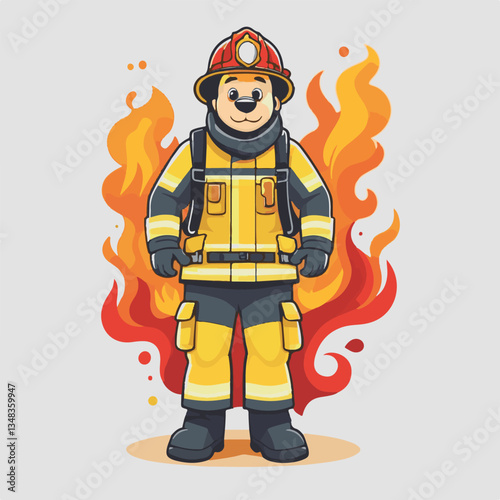 fireman, firefighter, safety, emergency, danger, man, rescue, fire, fighter, uniform, helmet, protection, background, service, red, equipment, hose, occupation, job, burn, person, work, male, hero, pr