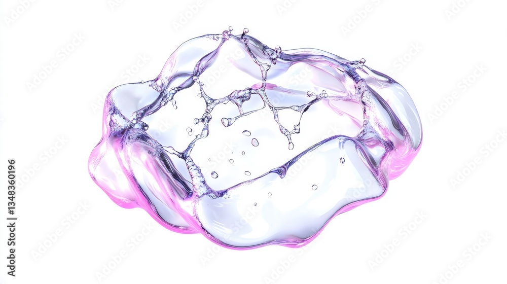 Fototapeta premium Transparent Gel Texture with Glowing Appearance and Fluid Dynamics