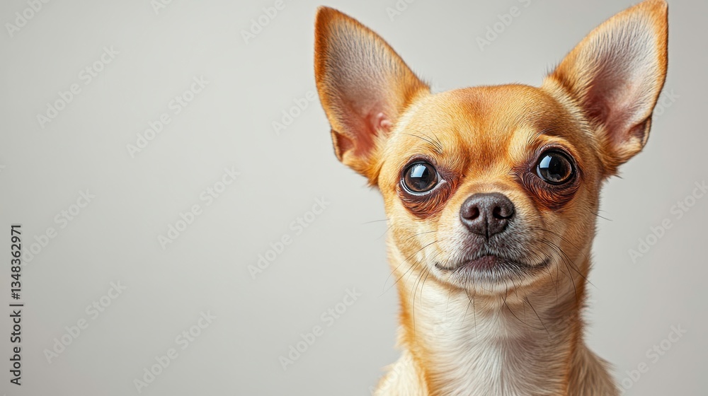 Playful chihuahua posing indoor studio portrait photography calm environment close-up view pet concept Playful chihuahua posing indoor studio portrait photography calm environment close-up view pet concept