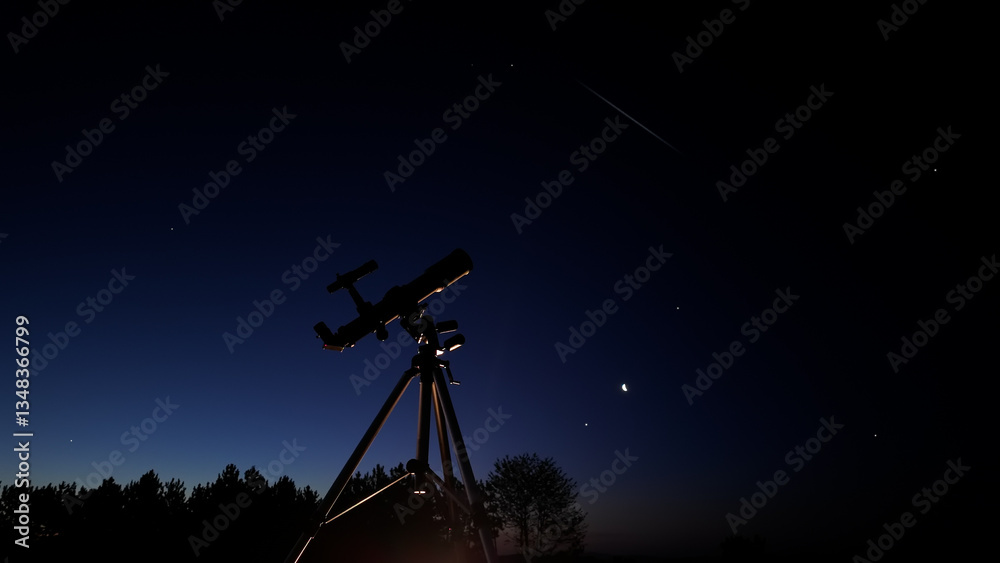 Astronomical telescope for observing stars, planets, Moon and other celestial objects.