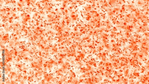 Human blood under a microscope. You can see erythrocytes - red blood cells. The red color is given to them by the ferrous atom of iron, which is able to bind oxygen.