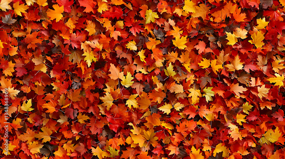 Colorful Autumn Leaves Pattern Background Colorful Autumn Leaves Pattern Background