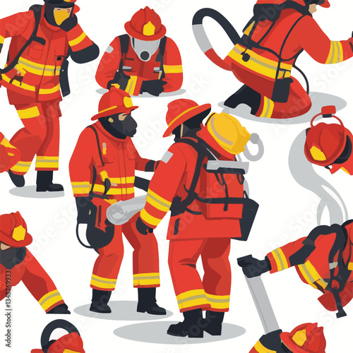 fireman, firefighter, safety, emergency, danger, man, rescue, fire, fighter, uniform, helmet, protection, background, service, red, equipment, hose, occupation, job, burn, person, work, male, hero, pr