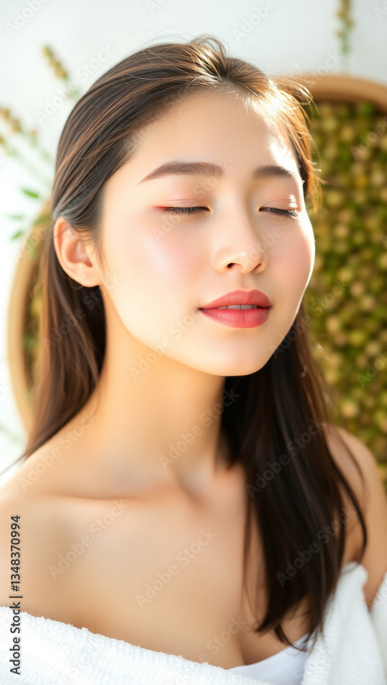 beautiful young woman in an isolated background for skin care products promotion beautiful young woman in an isolated background for skin care products promotion