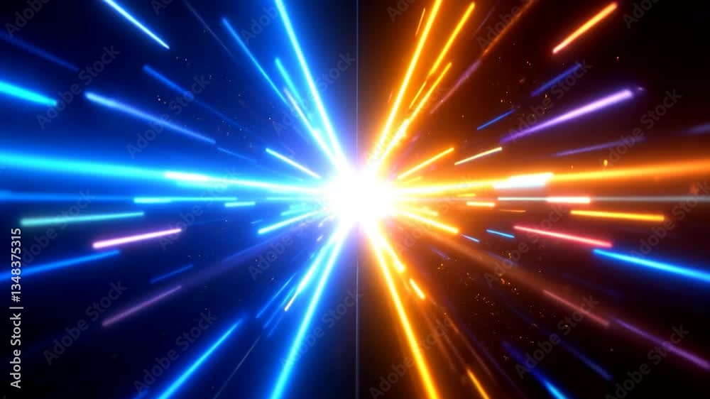 Abstract Glowing Light Streaks Traveling Fast Through Space Digital Art Abstract Glowing Light Streaks Traveling Fast Through Space Digital Art