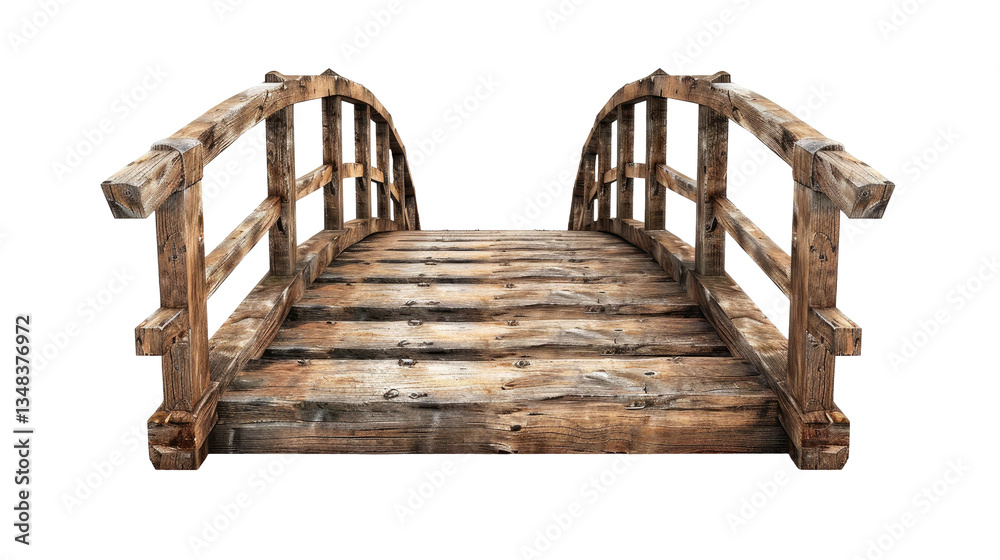 custom made wallpaper toronto digitalold wooden foot bridge isolated on transparent white background, clipping path
