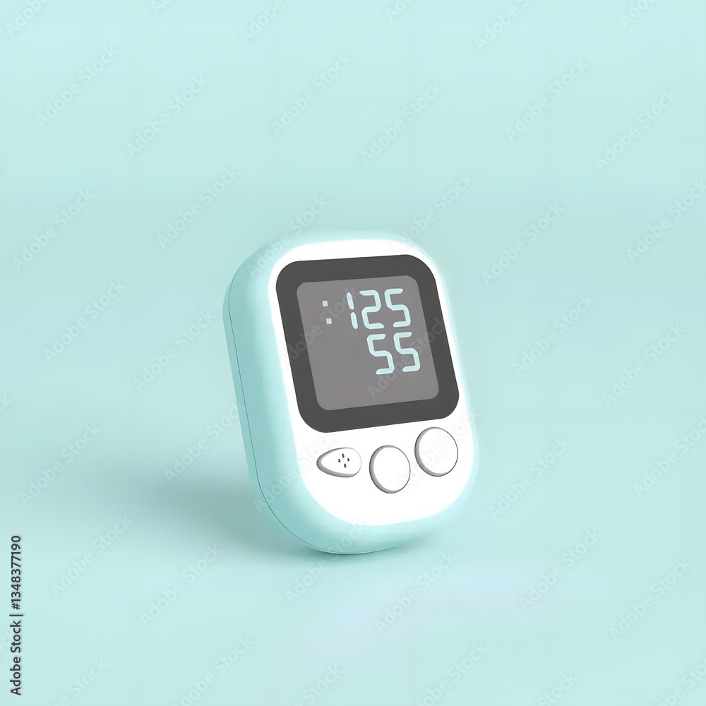 3D Illustration of Aqua Glucose Monitor 3D Illustration of Aqua Glucose Monitor