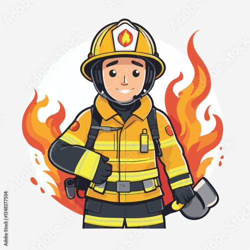 fireman, firefighter, safety, emergency, danger, man, rescue, fire, fighter, uniform, helmet, protection, background, service, red, equipment, hose, occupation, job, burn, person, work, male, hero, pr