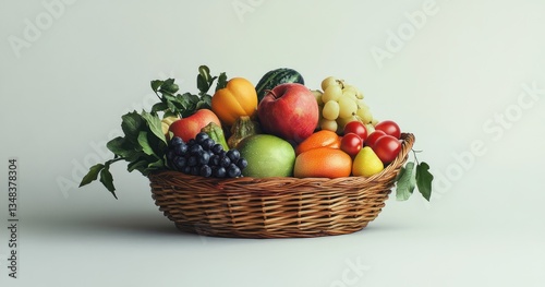 Colorful fruit basket photo