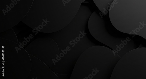 Abstract Dark Grey and Black Shapes Background Texture