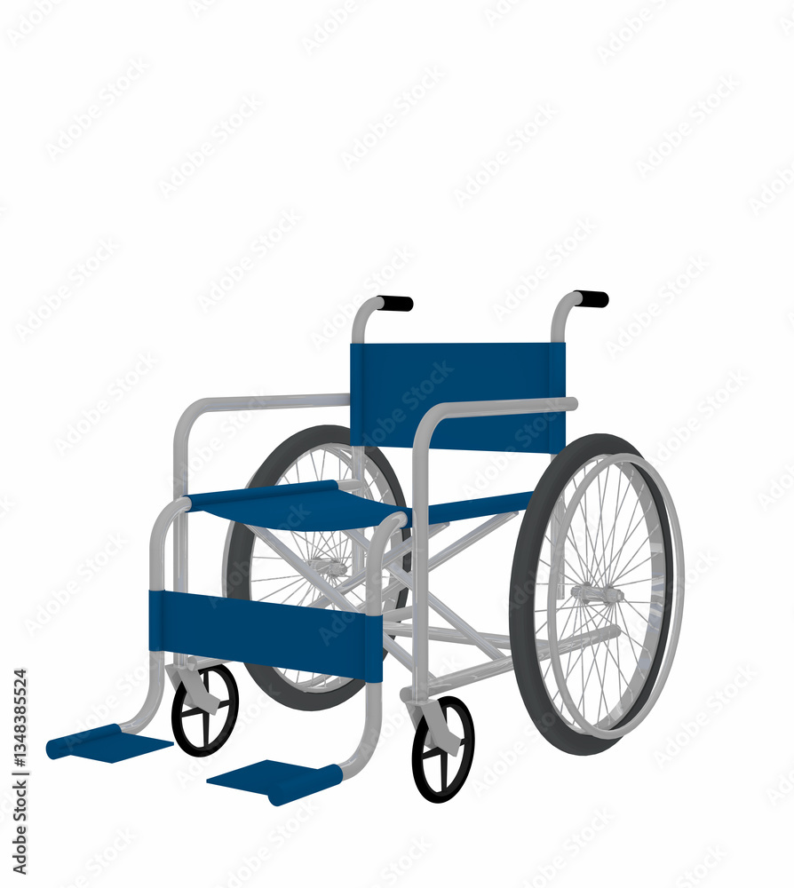 Fototapeta premium 斜めから見た車椅子の3dレンダリング