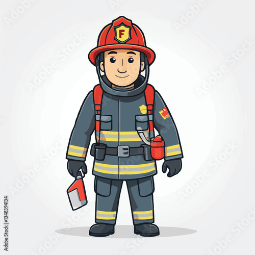 fireman, firefighter, safety, emergency, danger, man, rescue, fire, fighter, uniform, helmet, protection, background, service, red, equipment, hose, occupation, job, burn, person, work, male, hero, pr