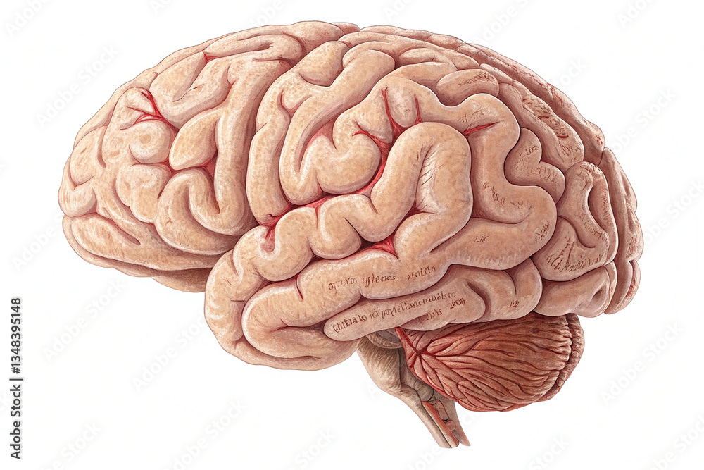 Brain, isolated on the white Brain, isolated on the white