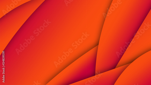 Vibrant Orange and Red Abstract Design With Flowing Gradient Waves