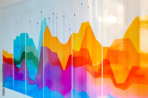 Color-filled minimalist graphs depicting economic forecasts