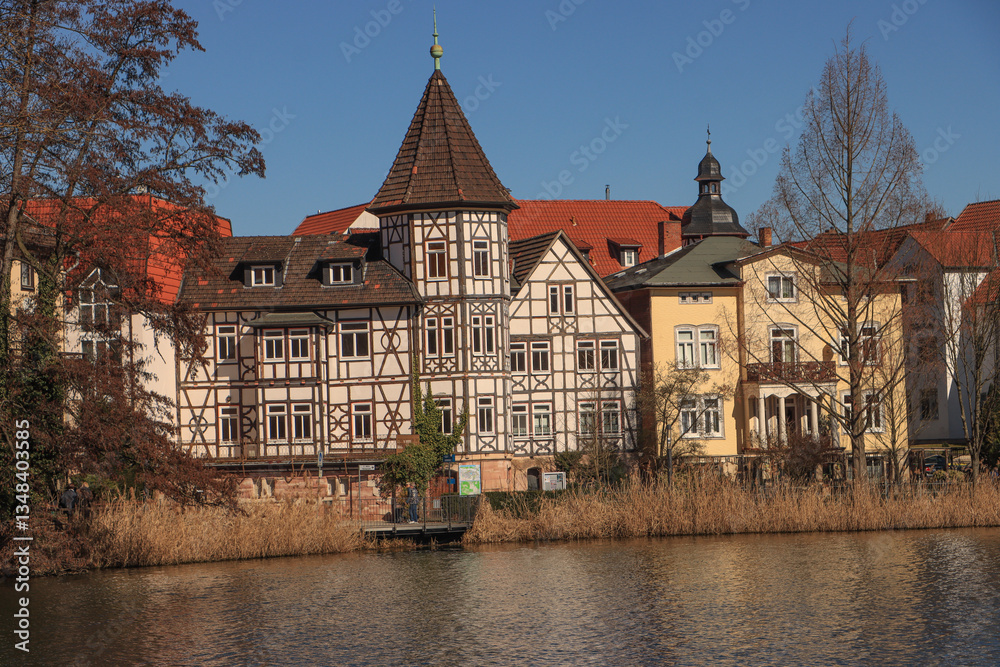 Bad Salzungen; Promenade am Burgsee