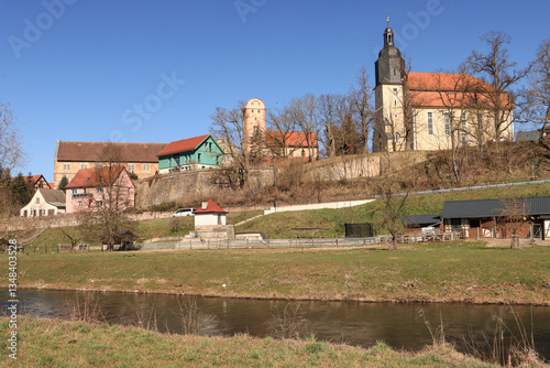 Obraz na płótnie Breitungen an der Werra; Blick auf Basilika und Michaelkirche w salonie