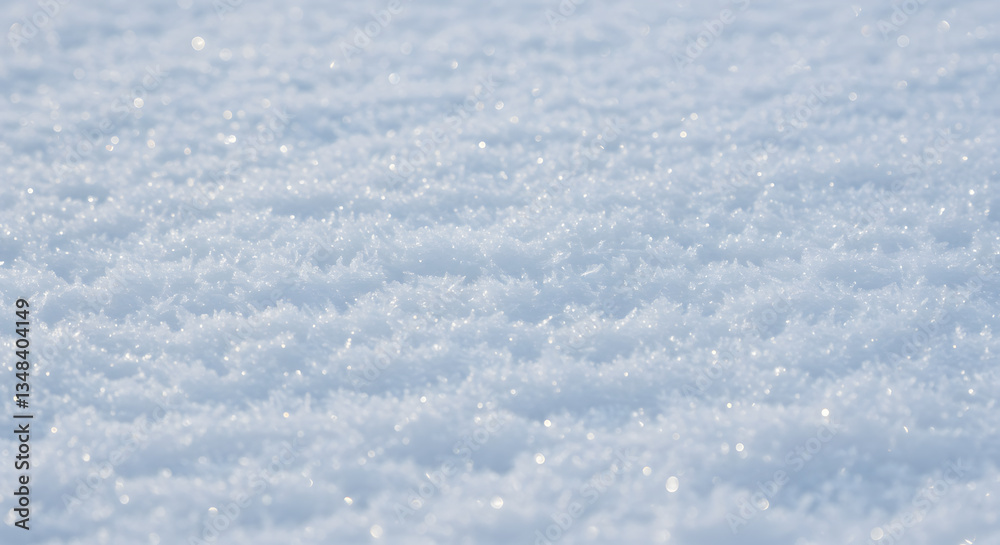 Close-up Texture: Sparkling Light on Pristine, Undulating Snow Surface Close-up Texture: Sparkling Light on Pristine, Undulating Snow Surface