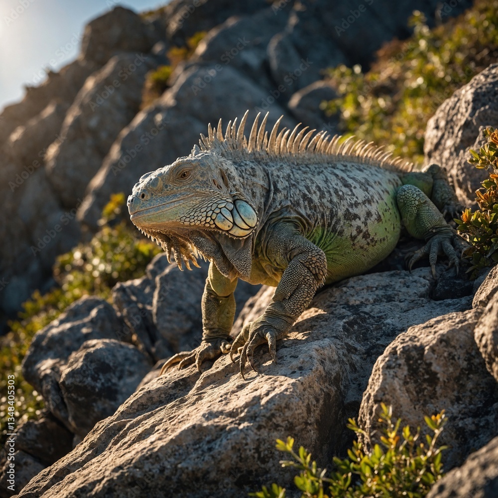 Fototapeta premium galapagos land iguana