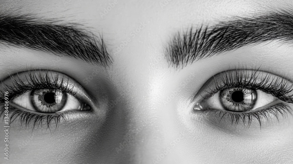 Close up of Woman's Eyes and Eyebrows Close up of Woman's Eyes and Eyebrows