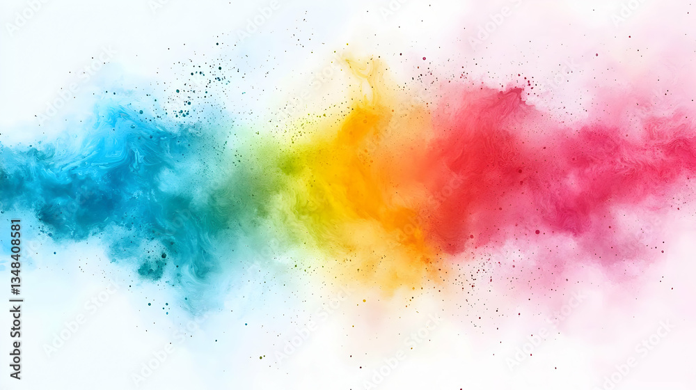 Fototapeta premium Colorful Powder Explosion Abstract Background