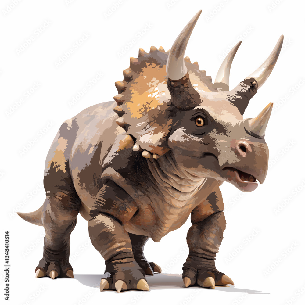 Fototapeta premium rhino on white