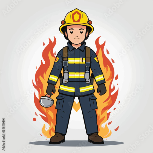 fireman, firefighter, safety, emergency, danger, man, rescue, fire, fighter, uniform, helmet, protection, background, service, red, equipment, hose, occupation, job, burn, person, work, male, hero, pr