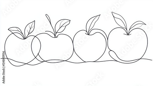 Minimalist line drawing of apples in white, elegant and modern High quality illustration --chaos 10 --ar 16:9 --style raw --stylize 10 --v 6.1 Job ID: 68eb6967-13ea-4d07-bf37-102bc0b25e86