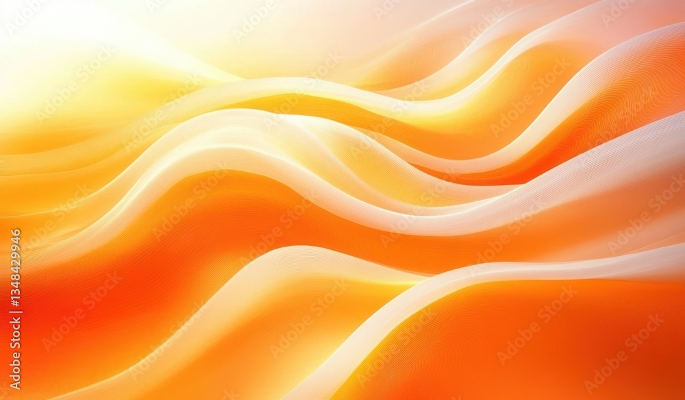 Obraz premium Abstract Orange Flowing Waves Background Design