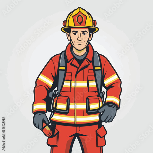fireman, firefighter, safety, emergency, danger, rescue, fire, man, fighter, uniform, helmet, equipment, red, service, protection, background, hose, work, occupation, job, burn, person, hero, professi