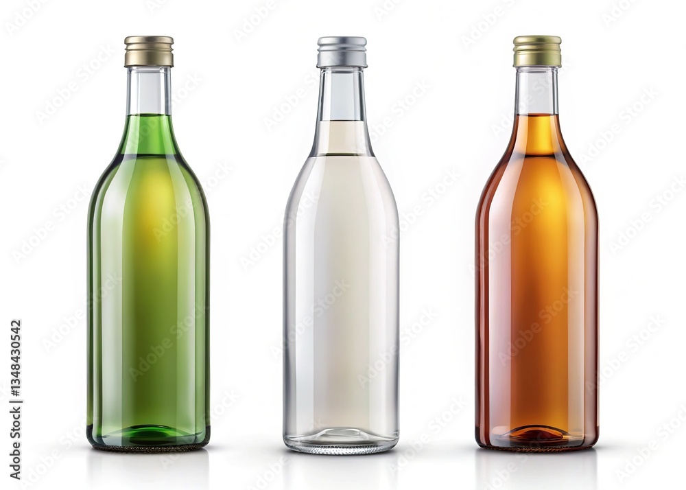 Bottle Mockups - 3 Bottles for Design Bottle Mockups - 3 Bottles for Design